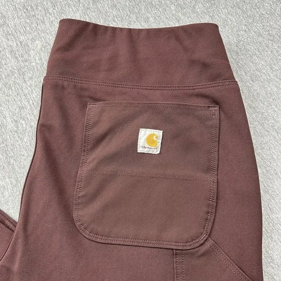 Carhartt Fitted Pants Purple Women's Large (12-14) Pull On Double Knee 102482 - Picture 2 of 12